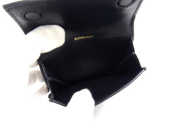 BURBERRY バーバリー ショルダーバッグ フォンショルダーポーチ ブラック レザー レディース スマホショルダー ゴールド金具 美品