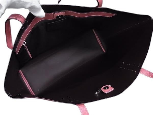 COACH コーチ バッグ アベニュー トートバッグ F31535 ピンク系 レザー レディース ショルダーバッグ シルバー金具 美品