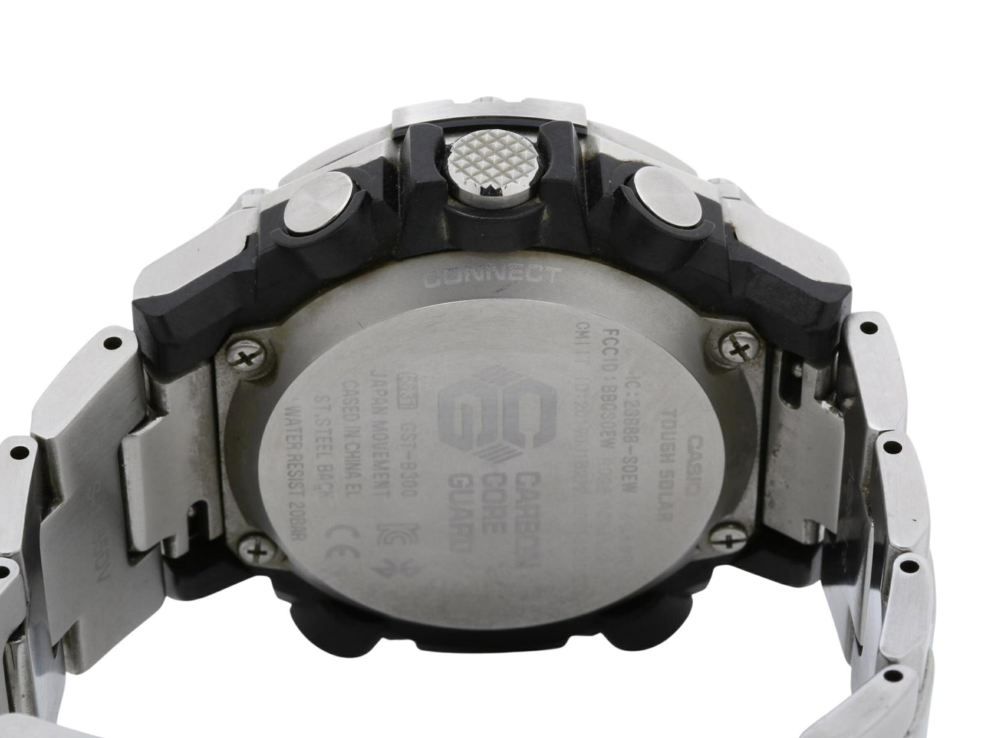 CASIO カシオ 腕時計 G-SHOCK G-STEEL GST-B300SD-1AJF シルバー ブラック文字盤 樹脂 ステンレス メンズ アナデジ ソーラー