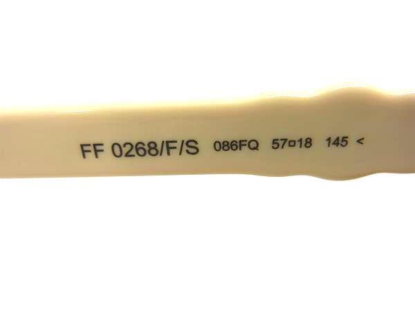 FENDI フェンディ サングラス FF 0268/F/S ブラウン クリアブルー プラスチック ユニセックス 美品