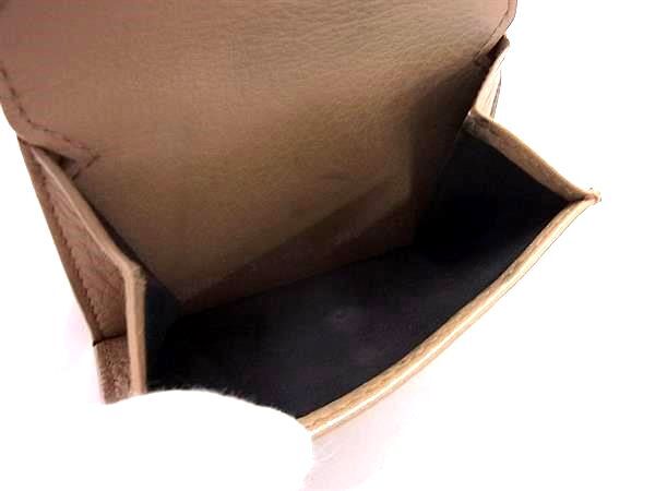 BALENCIAGA バレンシアガ 財布 ペーパーミニウォレット 391446 ベージュ レザー レディース 三つ折り 財布 美品