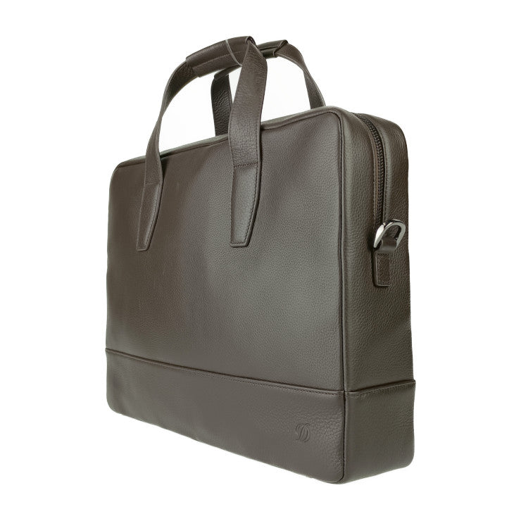 超美品 S.T.Dupont エス テー デュポン ビジネスバッグ ブリーフケース - ダークブラウン系 レザー メンズ 2WAY ショルダーバッグ