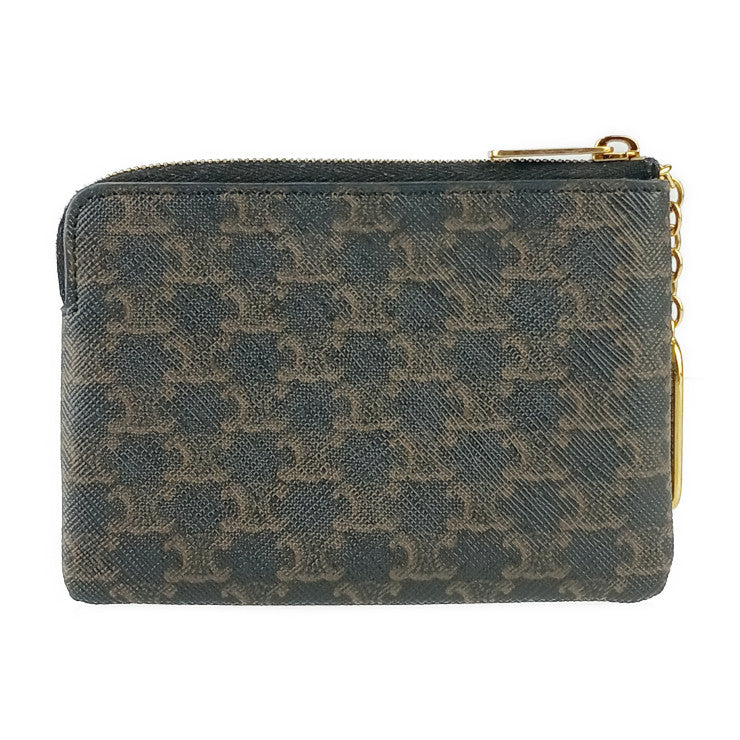 美品 CELINE セリーヌ コインケース コインパース 10C662CA2 38NO ブラウン ゴールド金具 トリオンフキャンバス レディース 小銭入れ