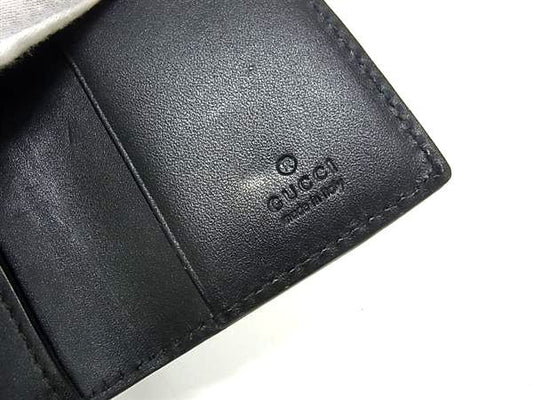 GUCCI グッチ キーケース グッチシマ 473924 ブラック レザー ユニセックス GGロゴ 6連 シルバー金具