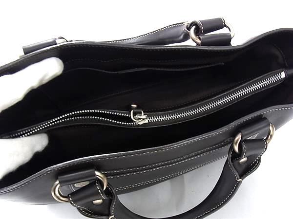 CELINE セリーヌ ハンドバッグ マカダム ブギーバッグ ダークブラウン レザー レディース 美品