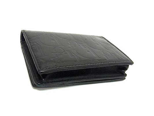 ChristianDior クリスチャンディオール カードケース トロッター - ブラック パテントレザー レディース