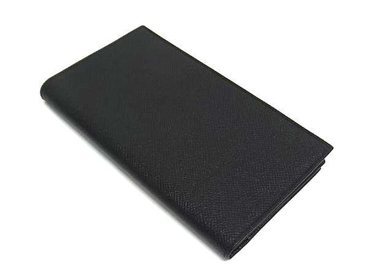 新古未使用展示品 BVLGARI ブルガリ 財布 ブルガリブルガリ 23295 ブラック レザー ユニセックス ニつ折り ロゴクリップ