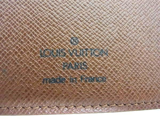 LOUIS VUITTON ルイヴィトン 財布 モノグラム ポルトバルール カルトクレディ M61823 ブラウン PVC×レザー メンズ ニつ折り長財布