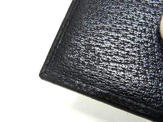 GUCCI グッチ 財布 170369 ブラック レザー レディース Wホック 二つ折り財布 ゴールド金具 美品
