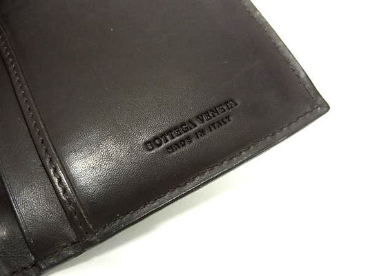 BOTTEGA VENETA ボッテガヴェネタ 財布 イントレチャート 120697 ブラウン レザー メンズ ニつ折り長財布