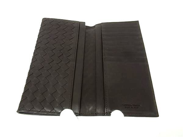 BOTTEGA VENETA ボッテガヴェネタ 財布 イントレチャート 120697 ブラウン レザー メンズ ニつ折り長財布