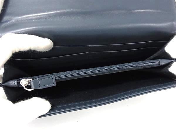 ChristianDior クリスチャンディオール 財布 トロッター ブルー キャンバス レディース ニつ折り長財布 シルバー金具 美品