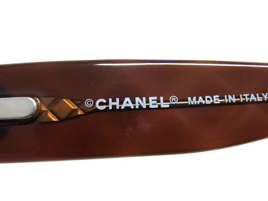 CHANEL シャネル サングラス カメリア 5111 ブラウン プラスチック ユニセックス 美品