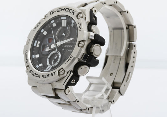 CASIO カシオ 時計 GSHOCK GSTEEL GSTB100 Series GSTB100 ブラック シルバー 樹脂 ステンレススチール メンズ アナログ