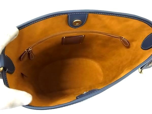 COACH コーチ トートバッグ ダコタ バケットバッグ CH726 ネイビー レザー レディース 2WAY 超美品