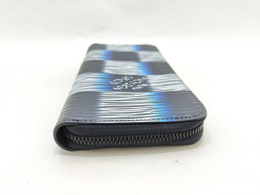超美品 LOUIS VUITTON ルイ ヴィトン 長財布 ジッピーウォレット・ヴェルティカル M82820 ネイビー ブルー ホワイト ブラック ダミエ・ラッシュ エピ・XL レザー メンズ ラウンドファスナー