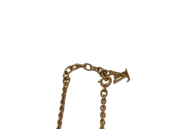 美品 LOUIS VUITTON ルイ ヴィトン ネックレス コリエ・ギャンブル M65096 ゴールド ブルーパープル系 シャンパンカラー系 メタル スワロフスキー・クリスタル レディース