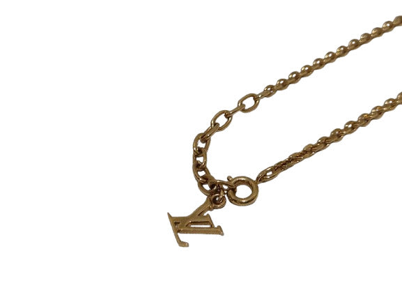 美品 LOUIS VUITTON ルイ ヴィトン ネックレス コリエ・ギャンブル M65096 ゴールド ブルーパープル系 シャンパンカラー系 メタル スワロフスキー・クリスタル レディース