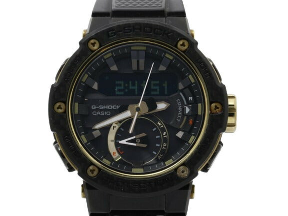 CASIO カシオ 腕時計 G-SHOCK Gショック G-STEEL GST-B200X-1A9JF ブラック カーボン ステンレス 樹脂 メンズ Bluetooth ソーラー アナデジ