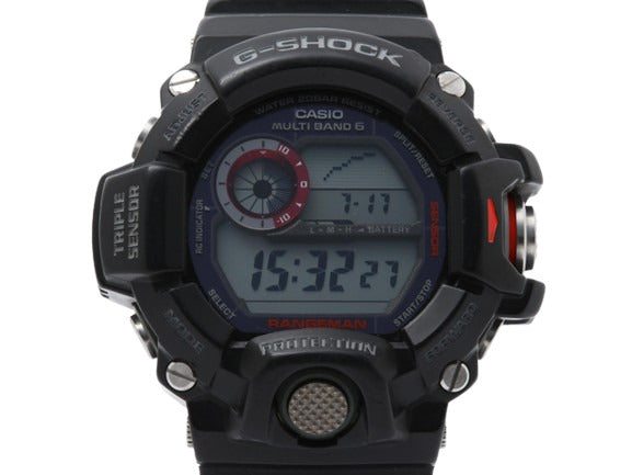 CASIO カシオ 腕時計 G-SHOCK レンジマン GW-9400J-1JF ブラック デジタル文字盤 樹脂 ステンレス カーボンファイバー メンズ デジタル ソーラー電波 イルクジ