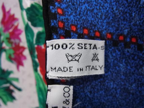 TIFFANY&Co ティファニー スカーフ マルチカラー シルク100% レディース 花 フラワー 超美品