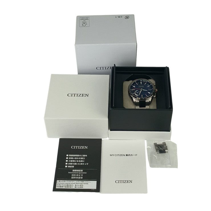 CITIZEN シチズン 時計 アテッサ サテライトウエーブGPSソーラー F150 T025811/CC3085 51L ブルー文字盤 TI TI メンズ 新古未使用展示品