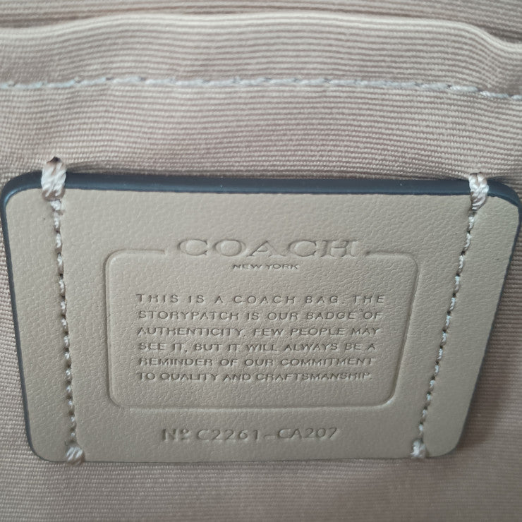 新古未使用展示品 COACH コーチ ショルダーバッグ ジェイミー カメラ バッグ CA207 ライトブルー系 ペブルレザー レディース 2WAY セカンドバッグ シルバー金具