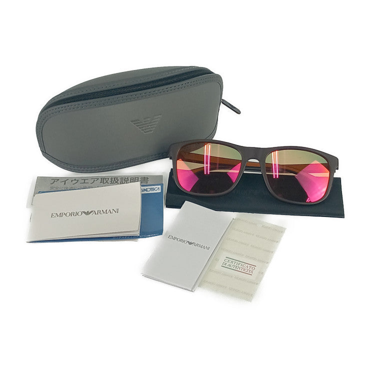 EMPORIO ARMANI エンポリオ アルマーニ サングラス アジアンフィット サングラス EA4129F 5752/F6 ブラウン系 オレンジ系 プラスチック メンズ 56□19 142