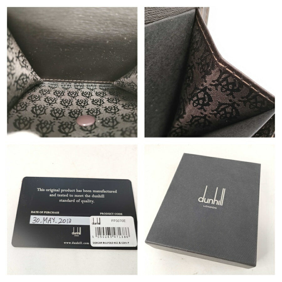 新古未使用展示品 dunhill ダンヒル 財布 サイドカー 二つ折り財布 FP3070E ブラック レザー メンズ