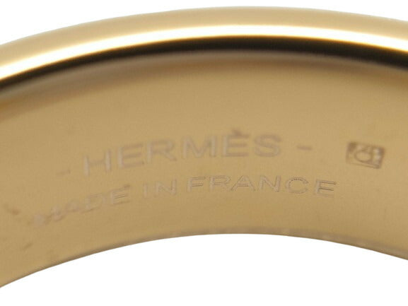 新古未使用展示品 HERMES エルメス ピアス オランプ - ゴールド グレージュ系 メタル リザード レディース フープ エキゾチックレザー