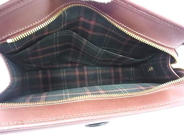 dunhill ダンヒル セカンドバッグ 二つ折り クラッチバッグ ダークグレー系 ブラウン系 PVC レザー メンズ ヘリンボーン柄 ゴールド金具 美品