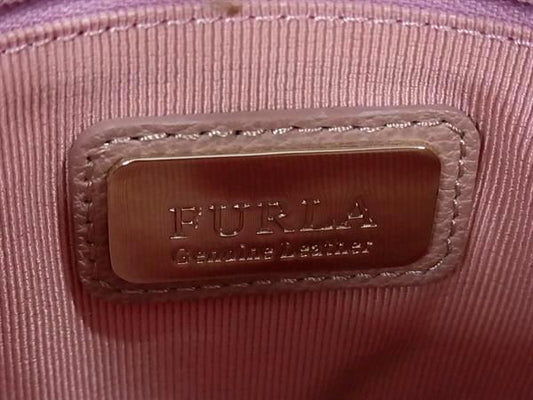 FURLA フルラ ハンドバッグ ピン ピンクベージュ レザー レディース 2WAY 美品