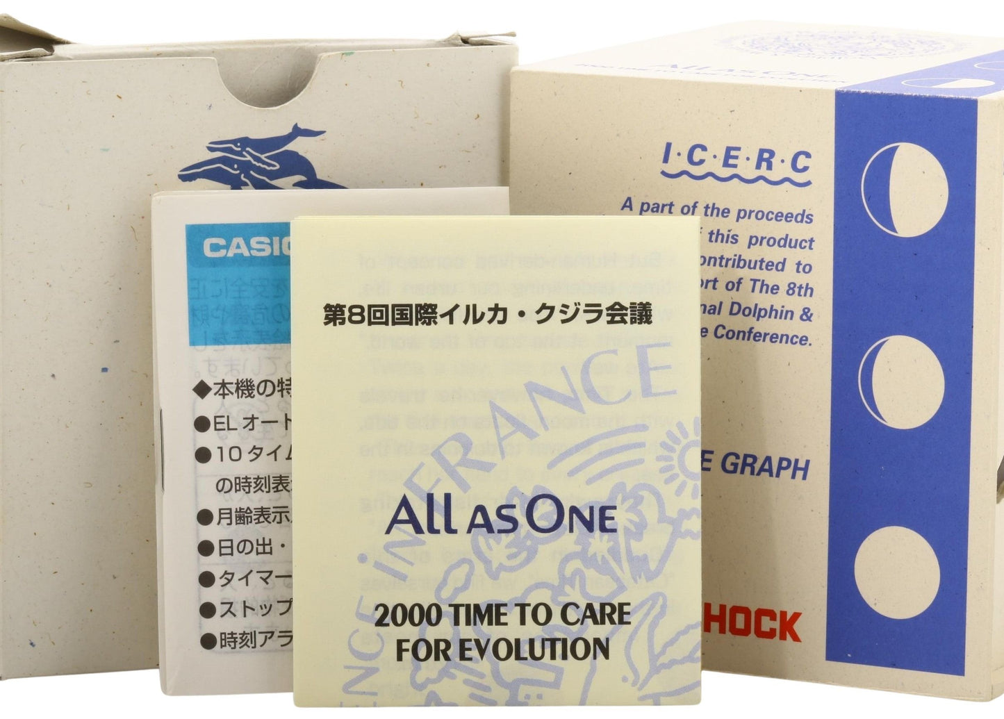 CASIO カシオ 時計 GSHOCK 第8回国際イルカ・クジラ会議 DW9000K クリア 樹脂 メンズ イルクジモデル 美品