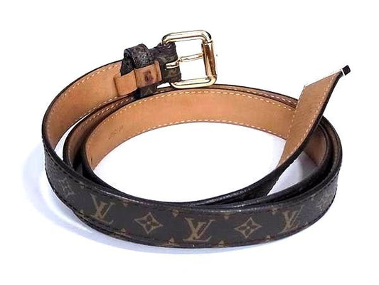 LOUIS VUITTON ルイ ヴィトン ベルト モノグラム M9274W ブラウン PVC レディース サンチュール 表記サイズ 90/36