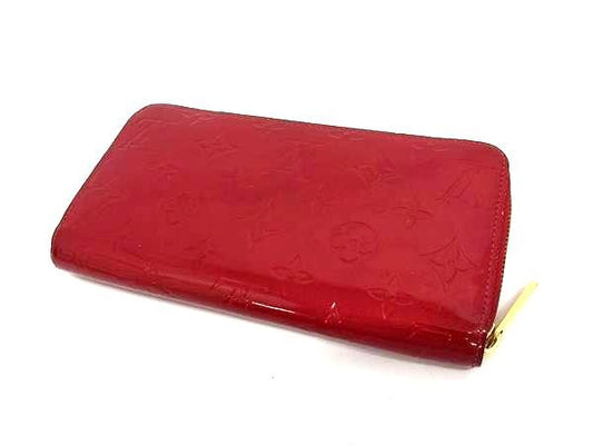 LOUIS VUITTON ルイヴィトン 財布 ジッピーウォレット M91981 ポムダムール(レッド系) モノグラムヴェルニ レディース ラウンドファスナー 長財布 ゴールド金具