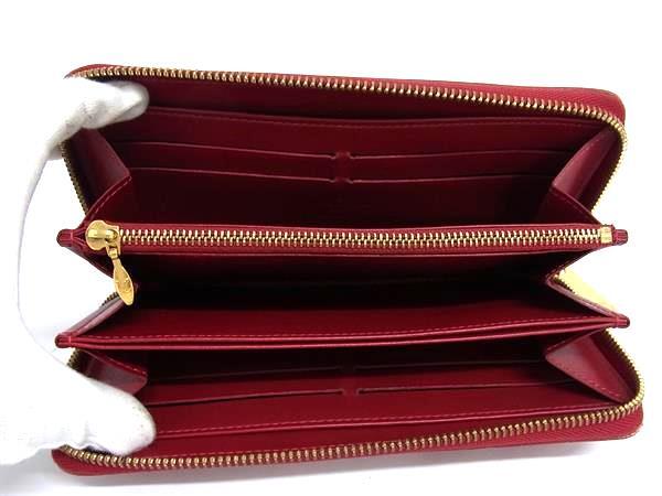 LOUIS VUITTON ルイヴィトン 財布 ジッピーウォレット M91981 ポムダムール(レッド系) モノグラムヴェルニ レディース ラウンドファスナー 長財布 ゴールド金具