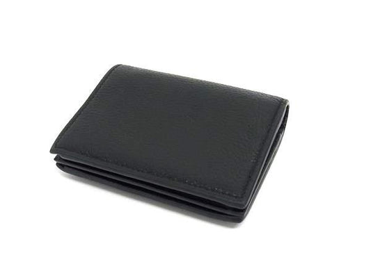 Salvatore Ferragamo フェラガモ 財布 ガンチーニ 22 D514 ブラック レザー レディース 二つ折り ゴールド金具 美品