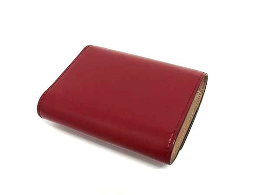 JIMMY CHOO ジミーチュウ 財布 マリンダ - レッド レザー レディース 三つ折り 美品