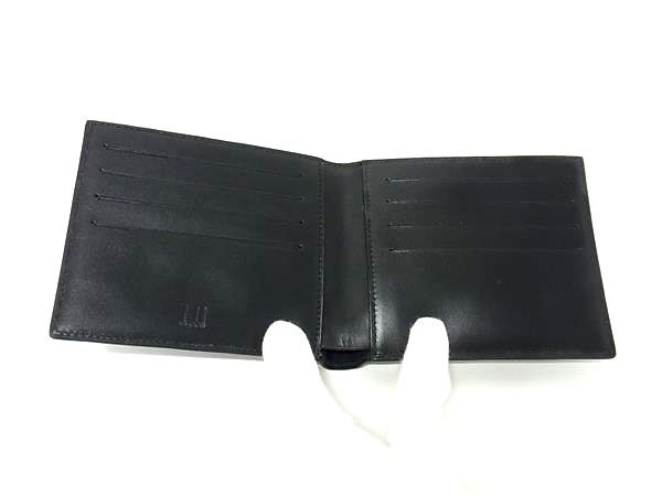 dunhill ダンヒル 財布 WESSEX 二つ折り 札入れ L2R330A ブラック レザー メンズ シルバー金具