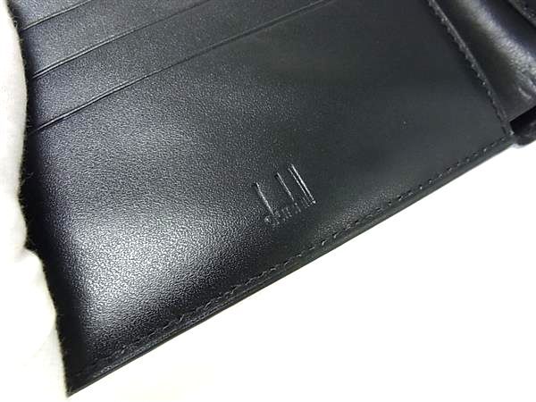 dunhill ダンヒル 財布 WESSEX 二つ折り 札入れ L2R330A ブラック レザー メンズ シルバー金具