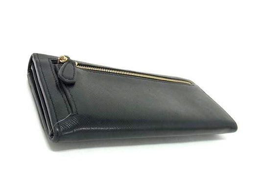 PRADA プラダ 長財布 SAFFIANO METAL ORO 1MH132 ブラック レザー レディース ゴールド金具