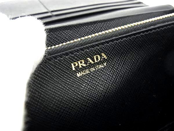 PRADA プラダ 長財布 SAFFIANO METAL ORO 1MH132 ブラック レザー レディース ゴールド金具