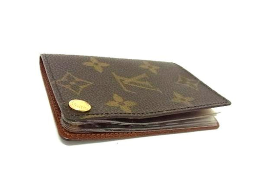 美品 LOUIS VUITTON ルイ ヴィトン カードケース モノグラム ポルトカルト・クレディ・プレッシオン M60937 ブラウン PVC レザー ユニセックス ゴールド金具