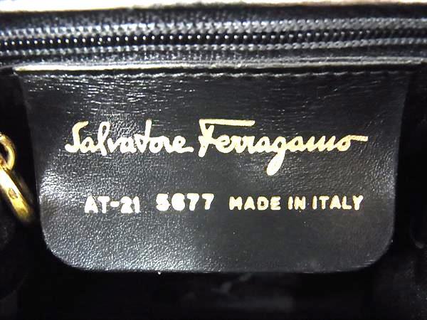 Salvatore Ferragamo サルヴァトーレ フェラガモ ハンドバッグ ヴァラ リボン トップハンドル AT-21 5677 ブラック レザー レディース ミニバッグ ゴールド金具