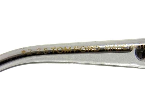 美品 TOM FORD トムフォード サングラス 度入り サングラス TF637-K シルバー クリアブラック メタル プラスチック ユニセックス アジアンフィット