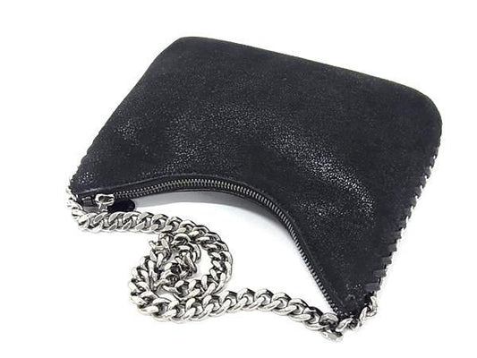 美品 STELLA McCARTNEY ステラ マッカートニー ハンドバッグ ファラベラ ミニ ショルダー ディズニーコラボ 7B0001 WP0031 ブラック エコレザー レディース