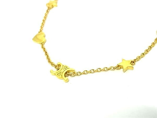 美品 CELINE セリーヌ ネックレス トリオンフ ハート スター ネックレス - ゴールド メタル レディース