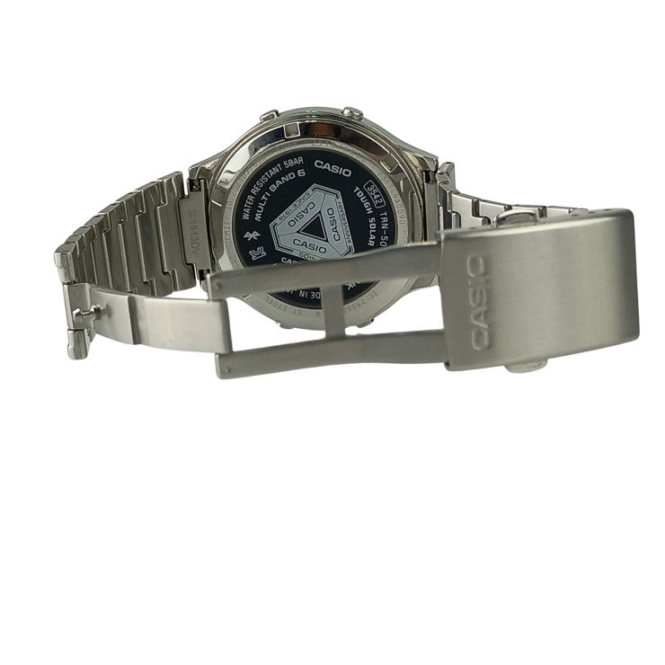 CASIO カシオ 腕時計 カシオトロン復刻限定モデル CASIOTRON TRN 50 2AJR シルバー SS メンズ デジタル 電波ソーラー