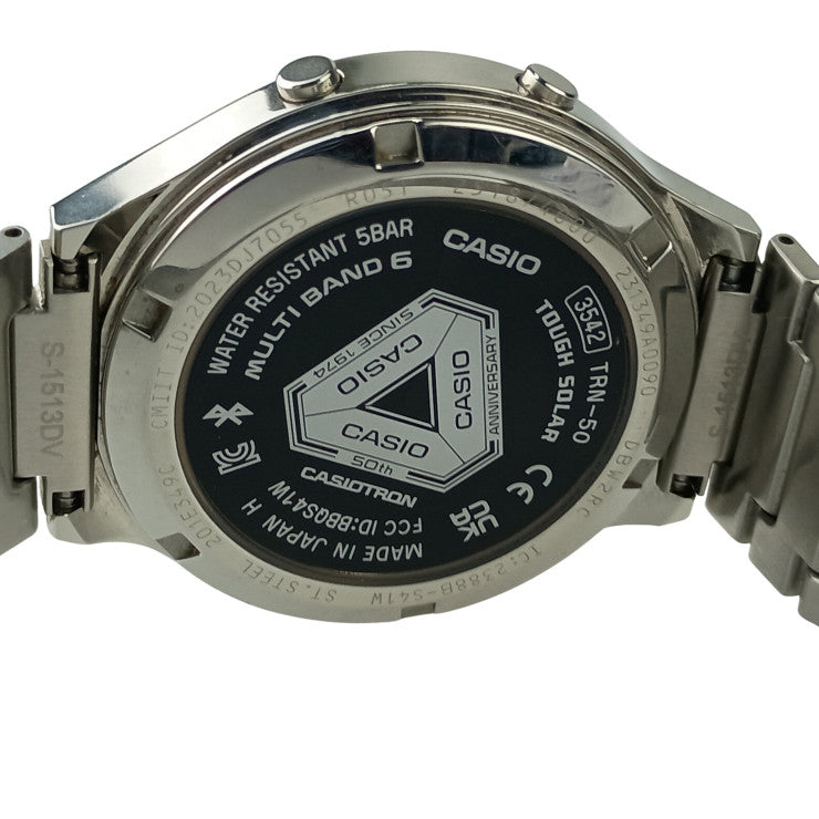 CASIO カシオ 腕時計 カシオトロン復刻限定モデル CASIOTRON TRN 50 2AJR シルバー SS メンズ デジタル 電波ソーラー