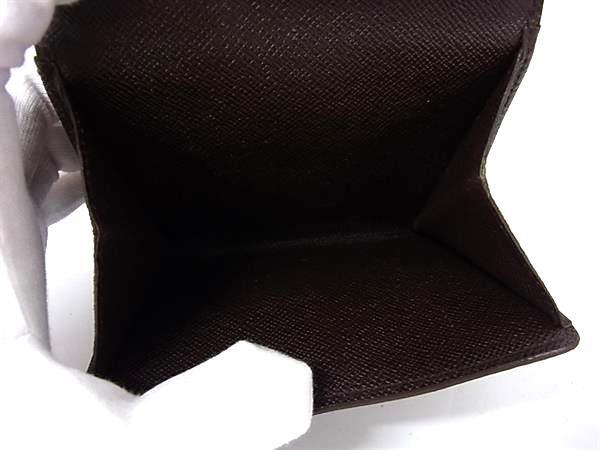 LOUIS VUITTON ルイヴィトン 財布 ダミエ ポルトモネビエ カルトクレディ N61652 エベヌ ブラウン PVC レザー レディース 三つ折り 財布